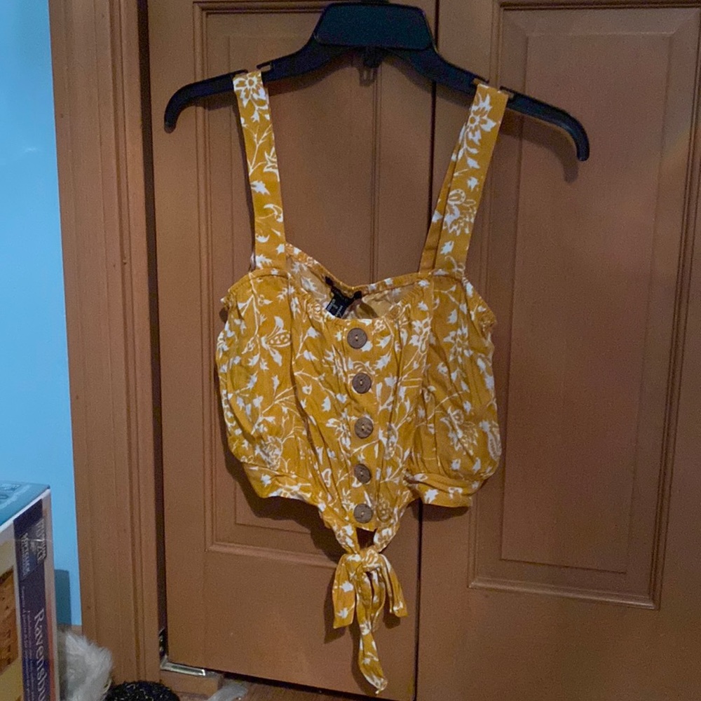 NWT Yellow Forever 21 Cropped Top